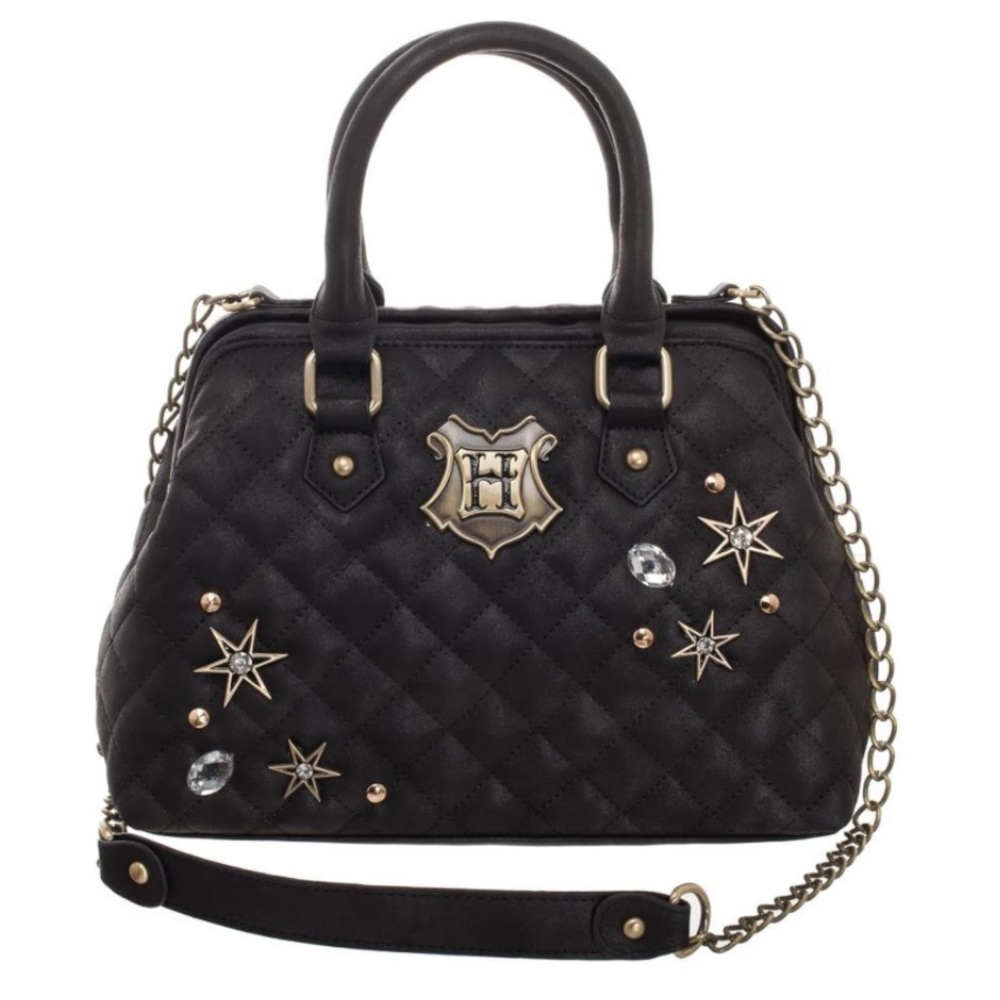 Bioworld Harry Potter Back to Hogwarts Quilted Emblem Crossbody Satchel Handbag